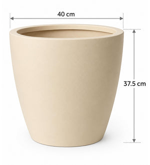 Pure Curve Outdoor Planter – Sandstone Ivory - Dimensions