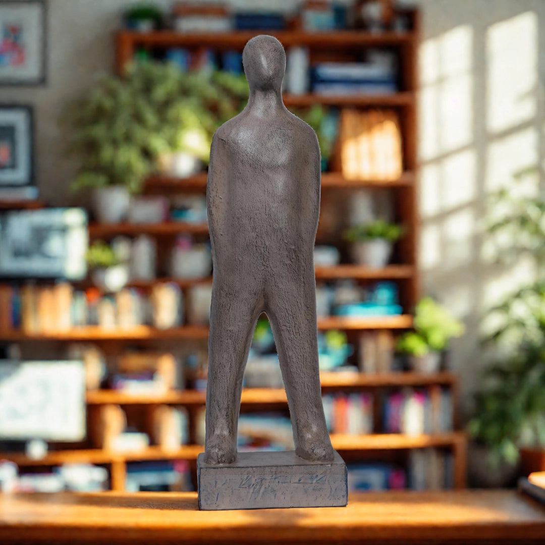 Ashnam Enigmatic Stance Abstract Human Showpiece - Rust Iron, 33 Cm