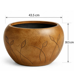 Botanical Orb Indoor Planter – Antique Bronze - Dimensions