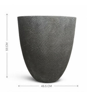 Contemporary Textured Planter – Black - Dimensions