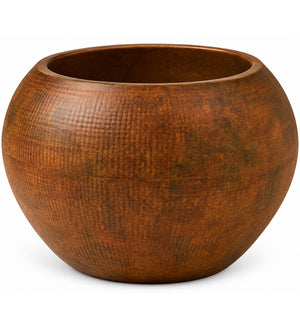 Earth Orb Indoor Planter – Rustic Brown - Close-up