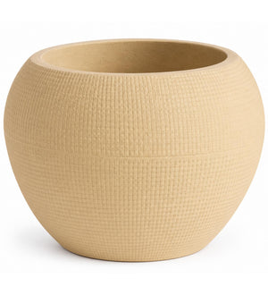 Earth Orb Outdoor Planter – Sandstone Beige - Close-up