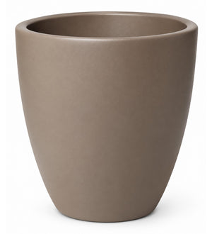 Soft Curve Indoor Planter – Warm Taupe - Close-up
