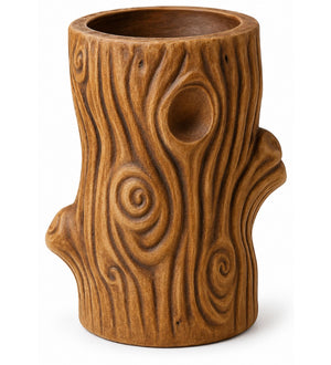 Woodland Trunk Outdoor Planter – Rustic Brown - White background