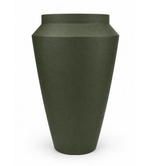 Tapered Tall Planter – Olive Green - White background