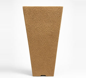 Tall Tapered Planter – Earthy Brown - Close-up
