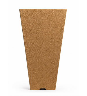 Tall Tapered Planter – Earthy Brown - White background