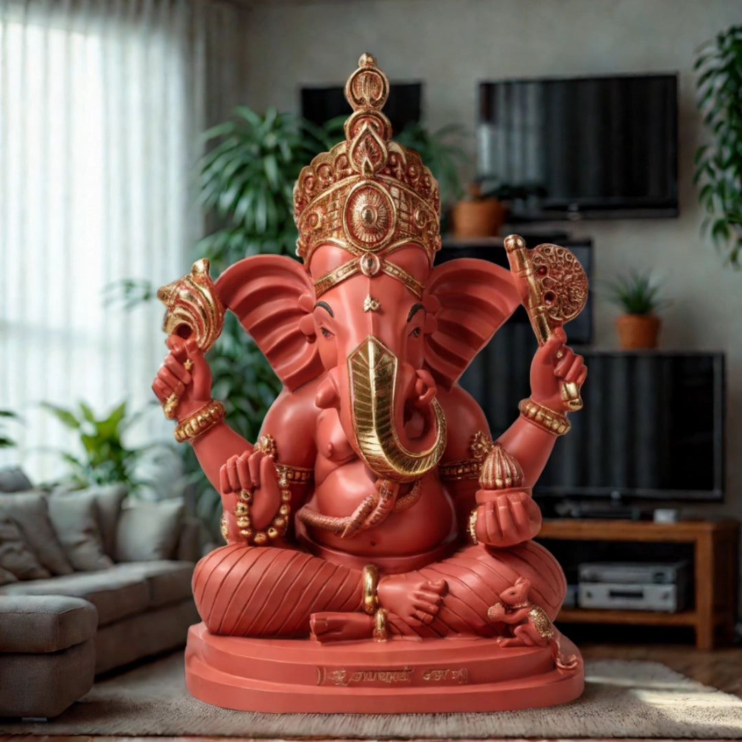Siddhivinayak Ganesha Idol for Home Décor – Terracotta