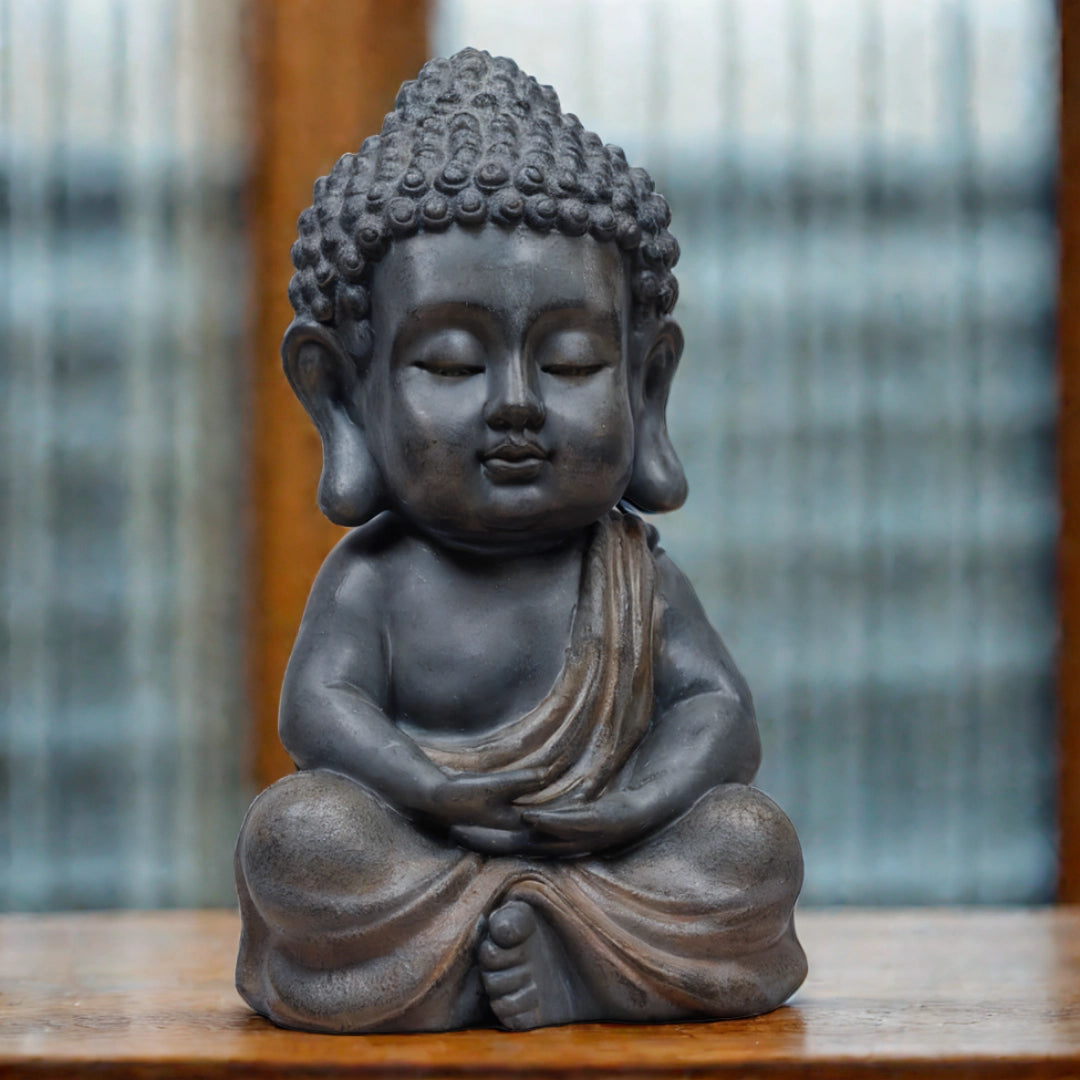 Meditative Monk Decorative Showpiece - Rust Iron