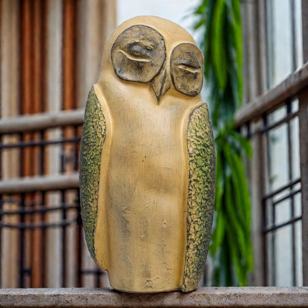 Ashnam Subtle Charm Wise Bird - Rust Yellow, 27cm