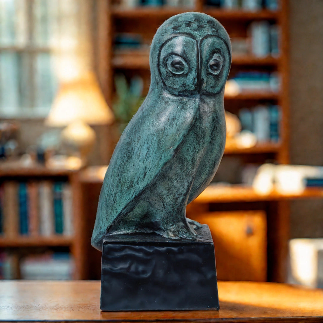 Ashnam Rightward-Gazing Wisebird - Rust Green, 31cm