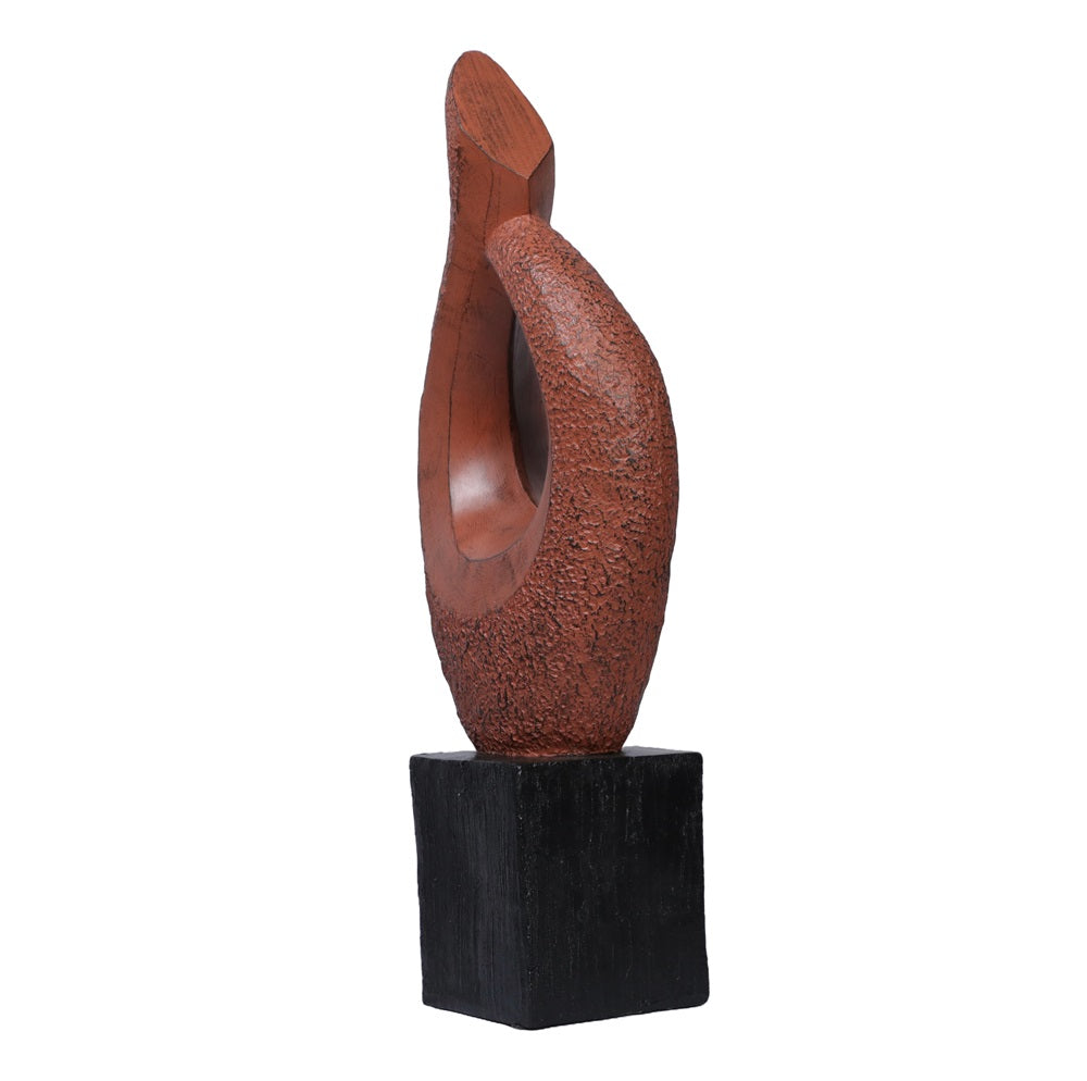 Ashnam Modern Abstract Sculpture Contemporary Home Accent - Terracotta, 47cm
