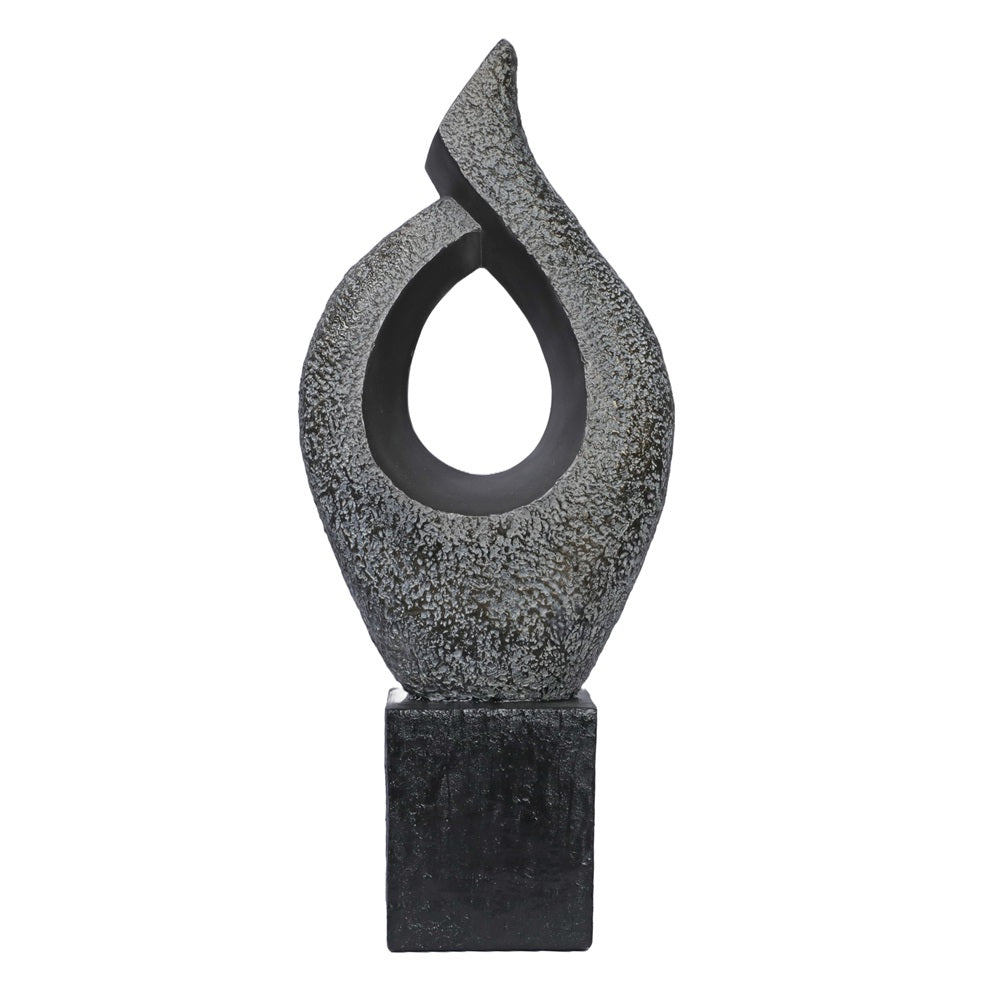 Ashnam Modern Abstract Sculpture Contemporary Home Accent - Rust Iron, 47cm