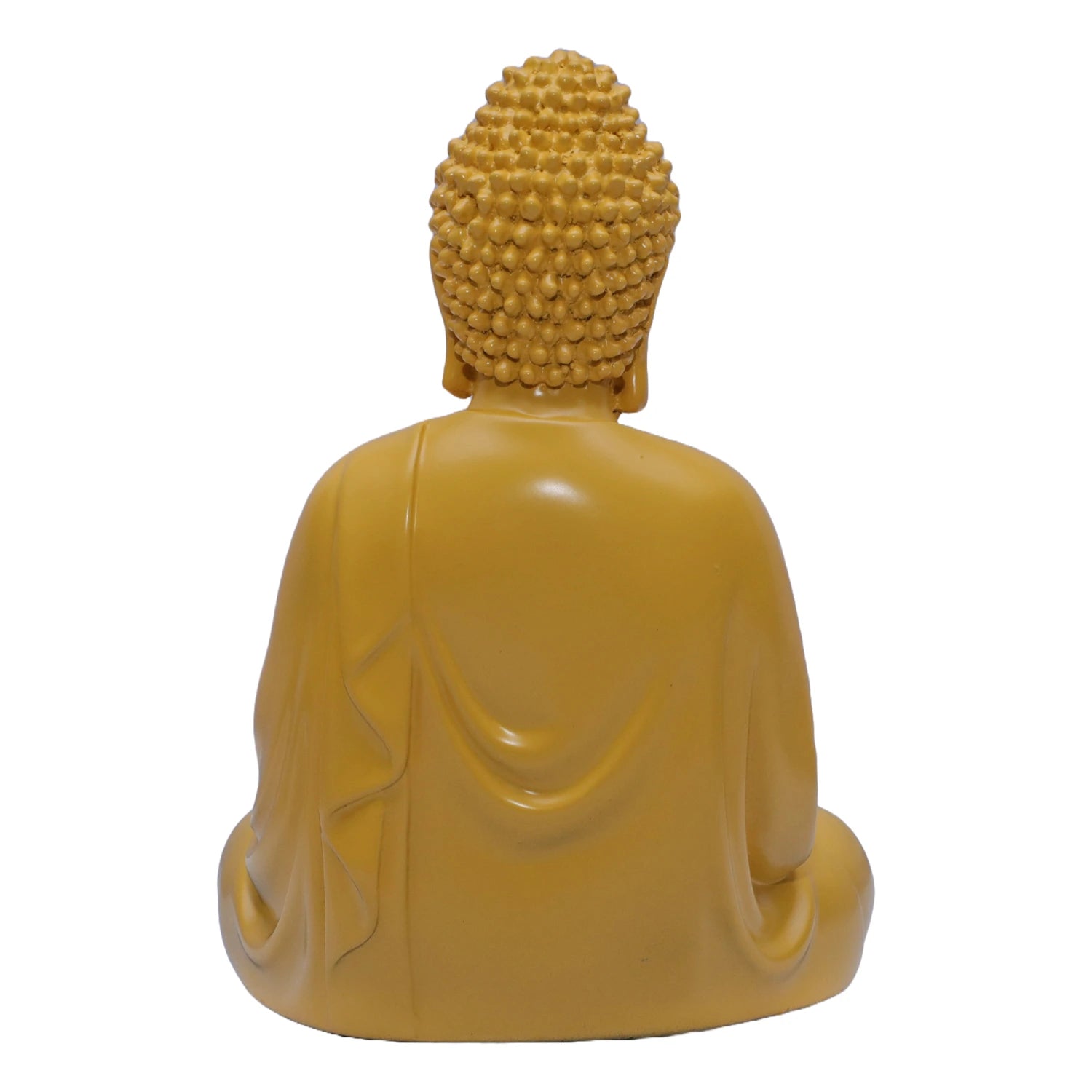 Ashnam Small Meditating Buddha - Orange, 13.5cm