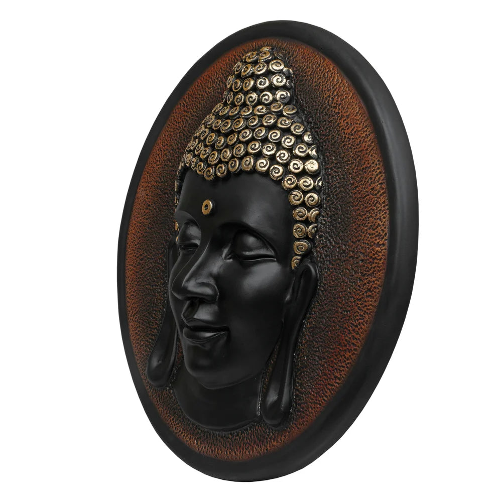 Meditative Buddha Head, 38cm, Multicolor