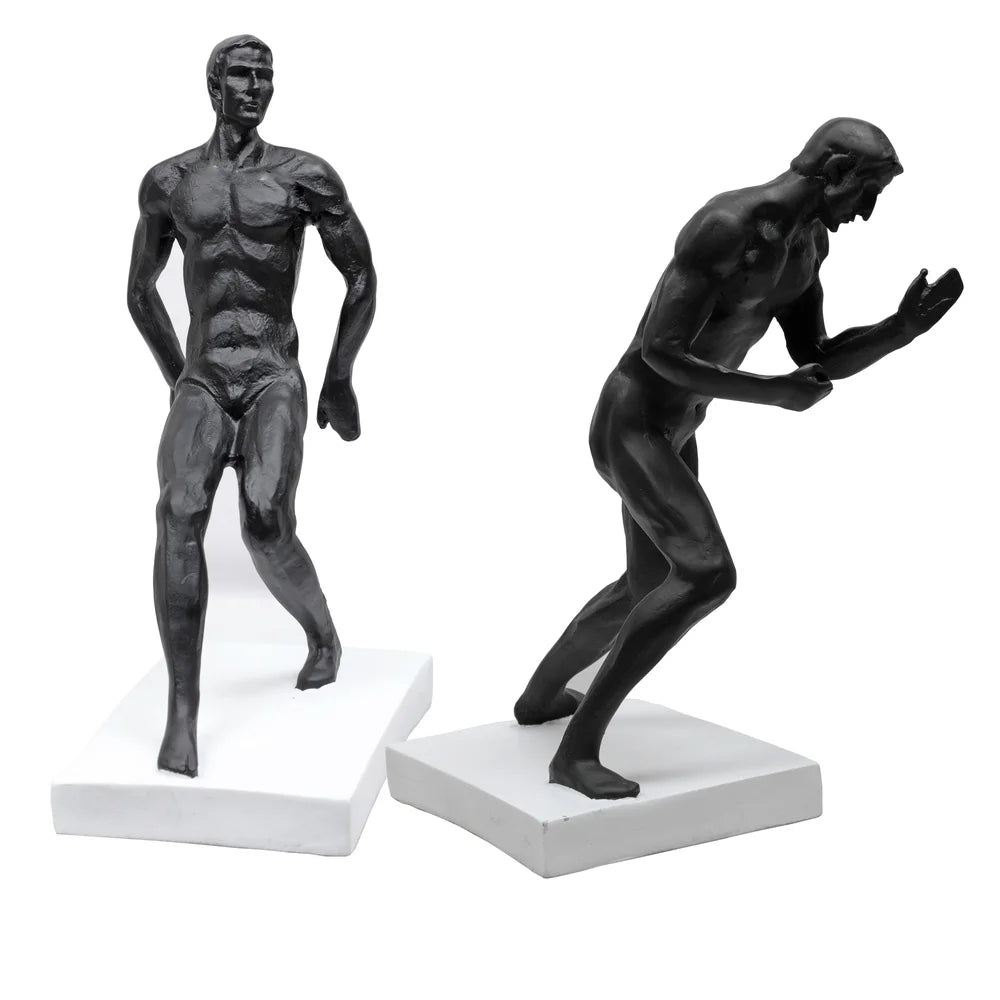 Abstract Figures Bookend, 25cm, Black