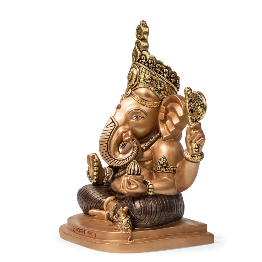 Siddhivinayak Ganesha Idol for Home Décor – Gold