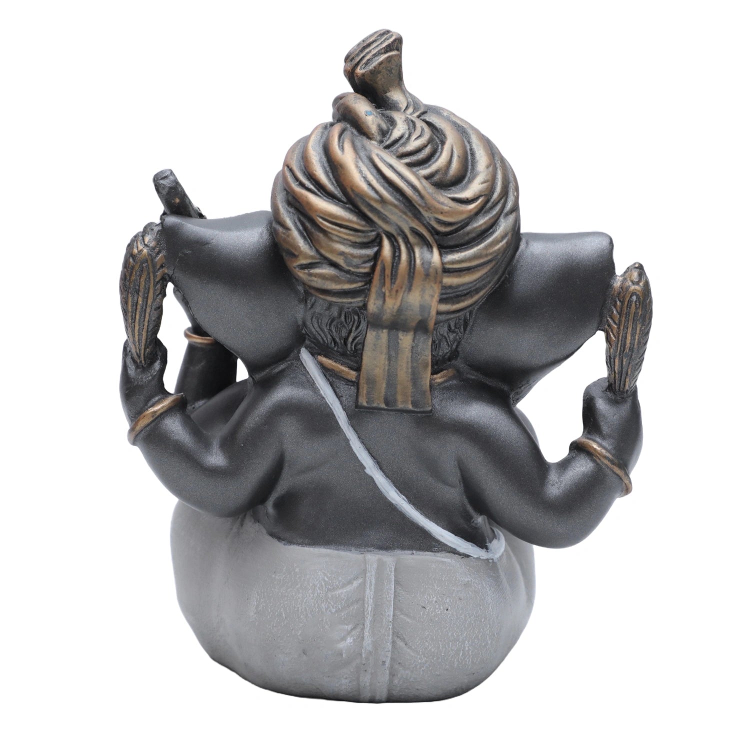 Ashnam Pagadi Sitar Music Ganesha - Metallic Grey, 17cm