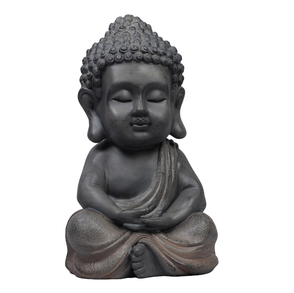 Meditative Monk Decorative Showpiece - Rust Iron