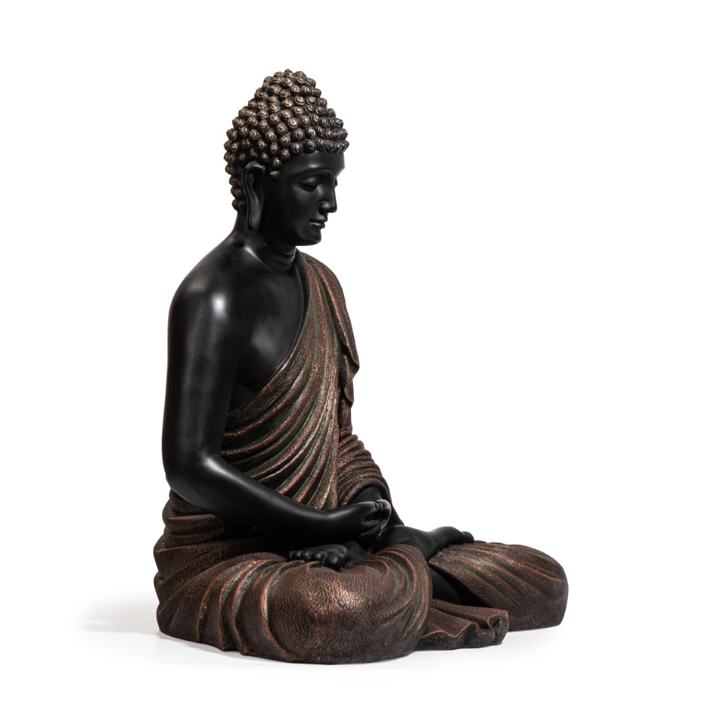Ashnam Protection Buddha 24 Inch Decorative Showpiece – Black & Gold
