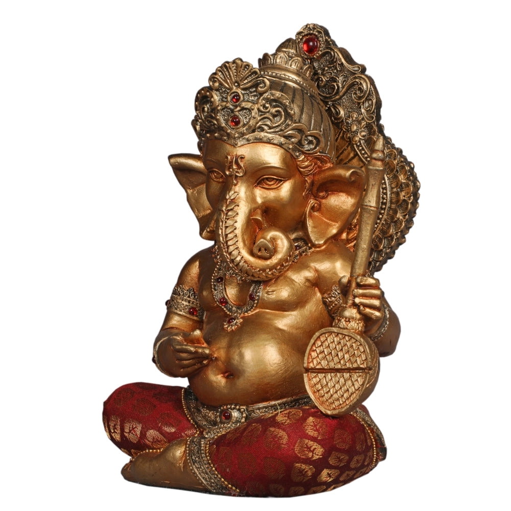 Musical Ganesha Decorative Showpiece – Gold