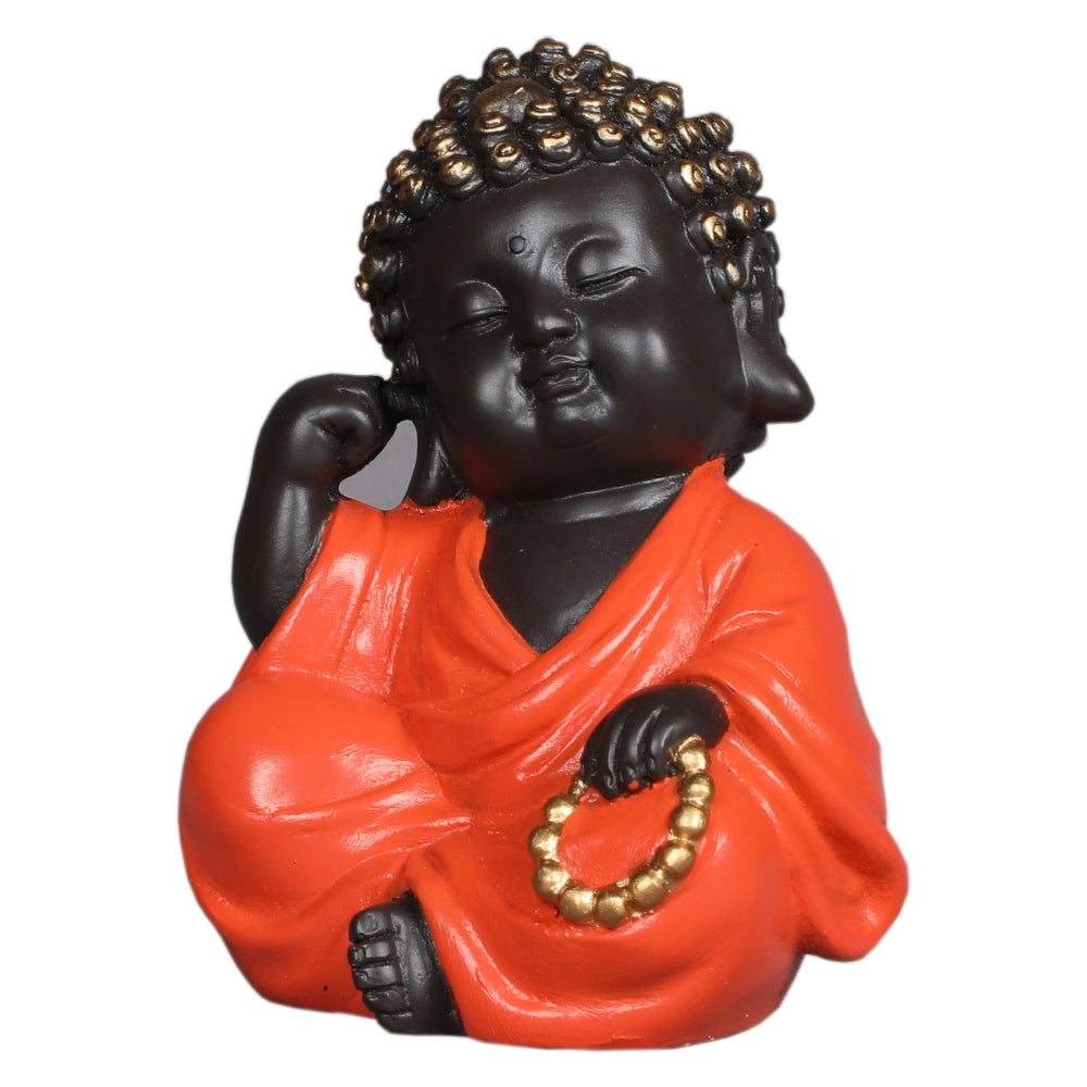 Monk – Dont Hear Bad Decorative Showpiece – Orange