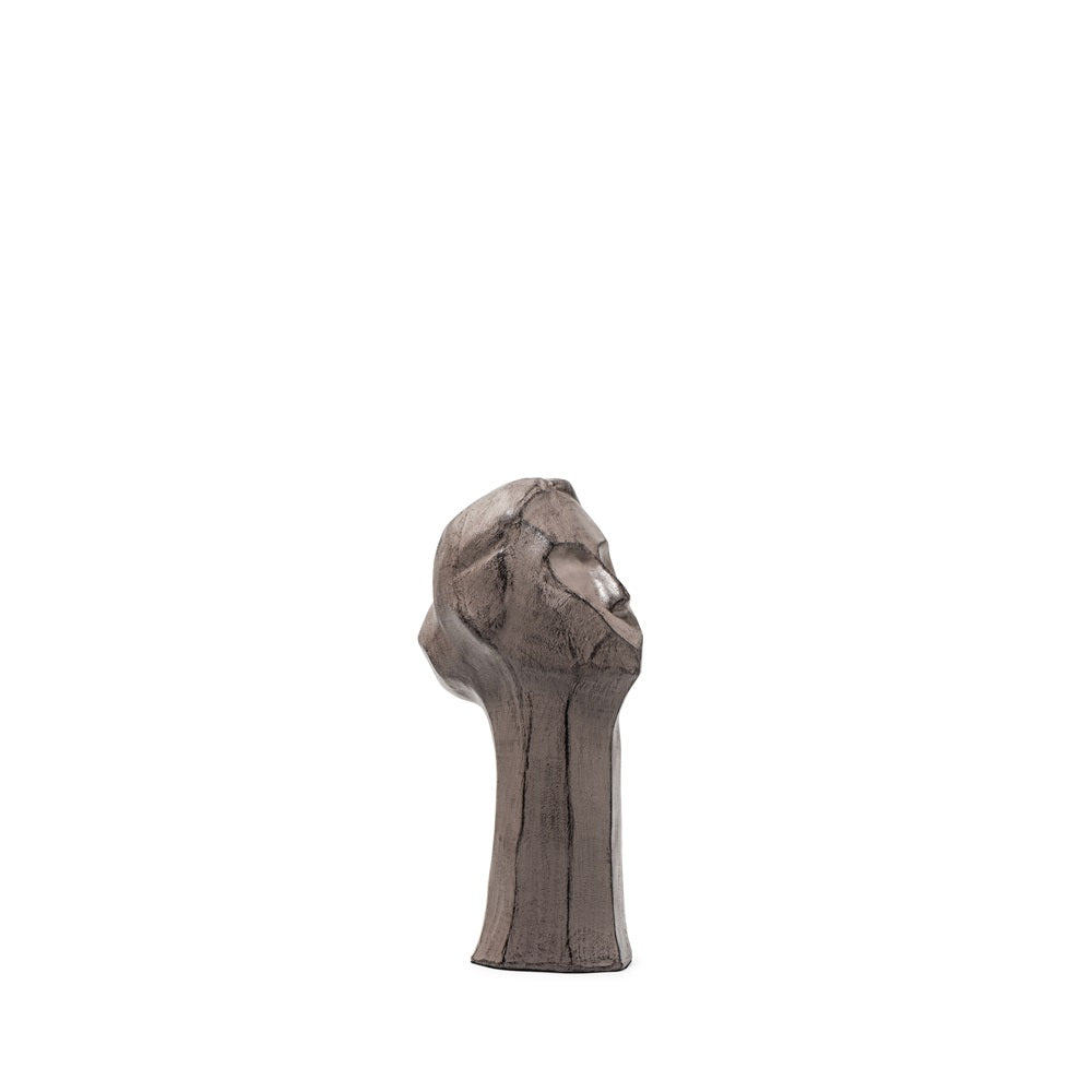 Ashnam Abstract Woman Head Figurine - Rust Iron, 26cm