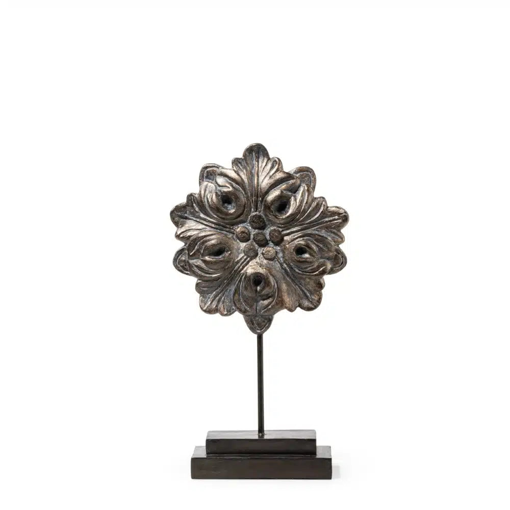 Ashnam Floral Traditional Accent on Stand Medium – Bronze, 41CM