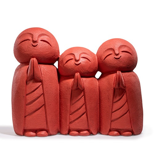 Ashnam Zuzu Family Monk Statue, Terracotta - A Symbol of Unity, Peace and Harmony