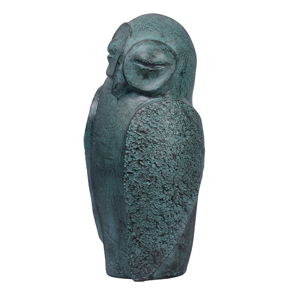 Ashnam Subtle Charm Wise Bird - Rust Green, 27cm