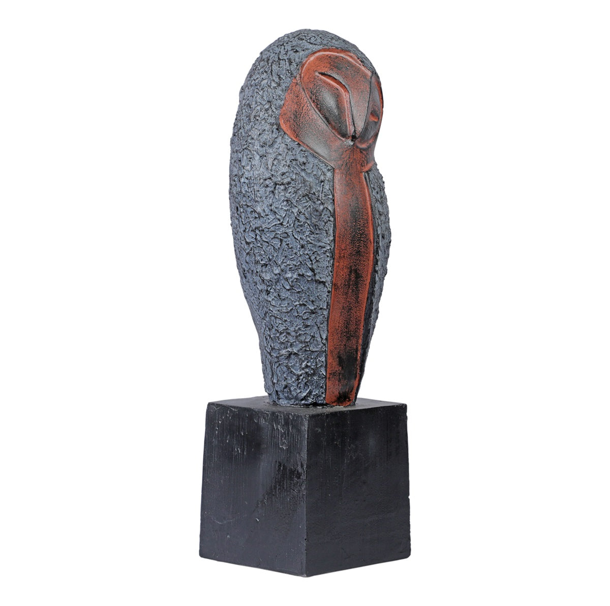 Ashnam Head Inclined Wisebird - Smokey Grey & Copper Rust, 34cm