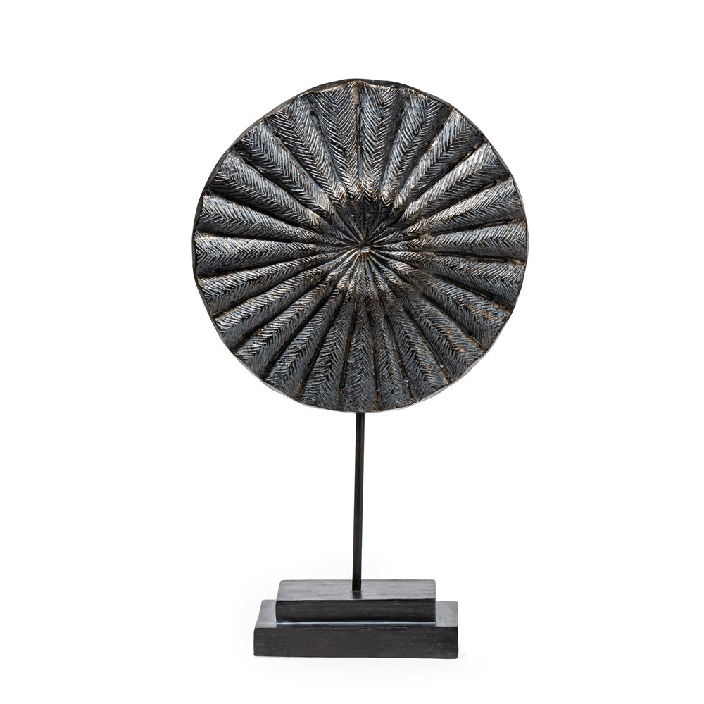 Ashnam Eternal Cycle Circular Sculpture - Grey Antique, 49cm