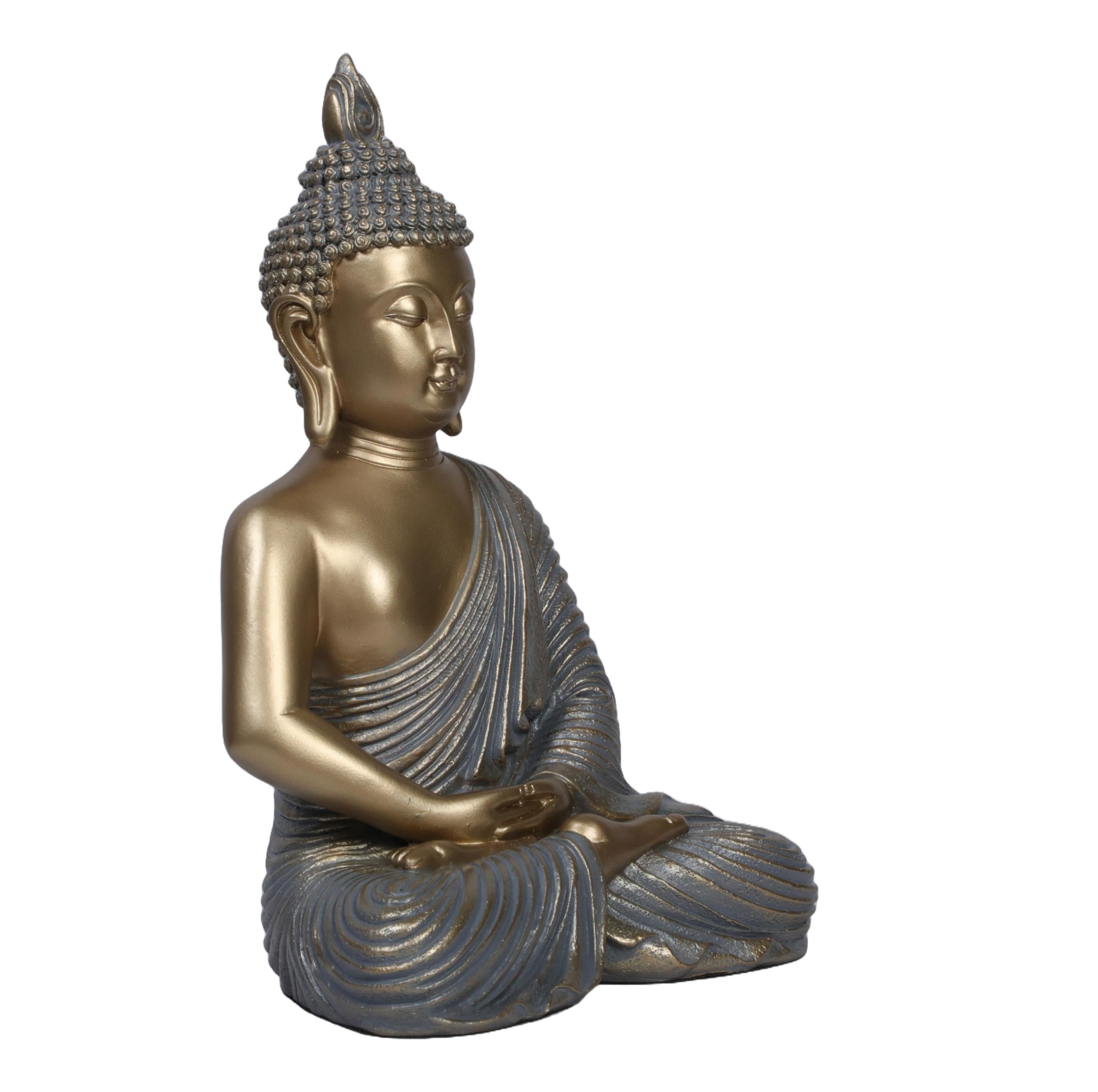 Ashnam Meditating Buddha with Hands Resting on Lap, 26 Cm