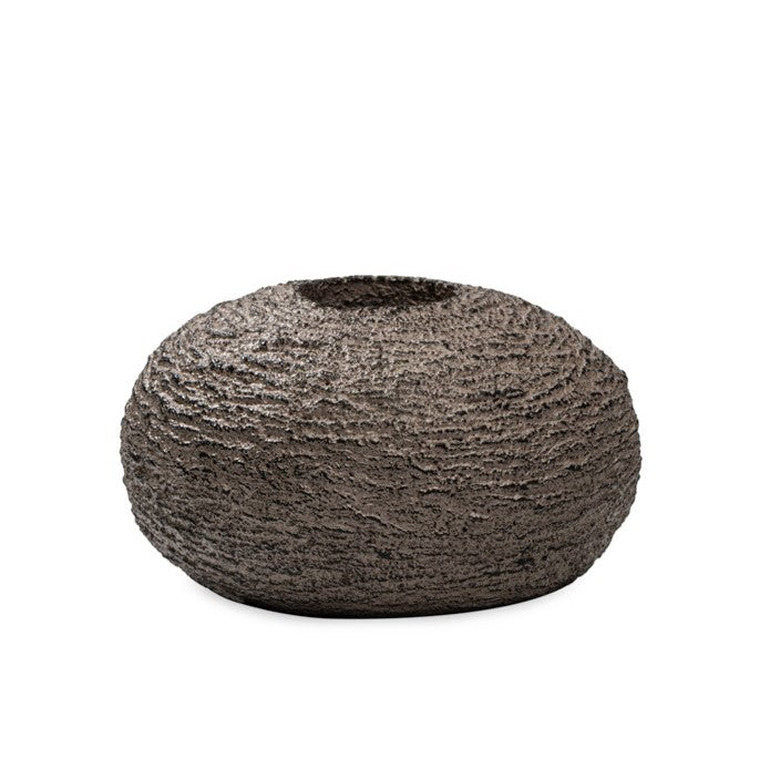 Ashnam Polyresin Stone Finish Tealight Holder - Rust Iron, 13cm