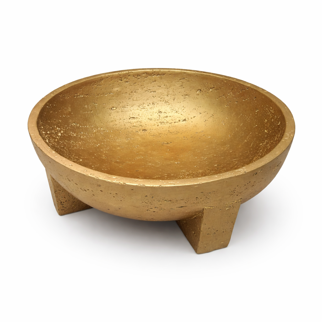 Elegant Centerpiece Urli Bowl - Gold Finish