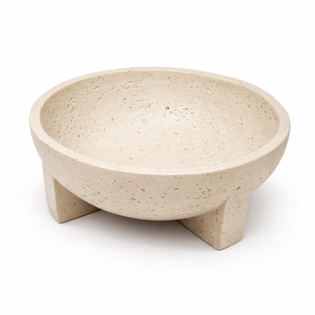 Elegant Centerpiece Urli Bowl - Ivoire Clair Finish