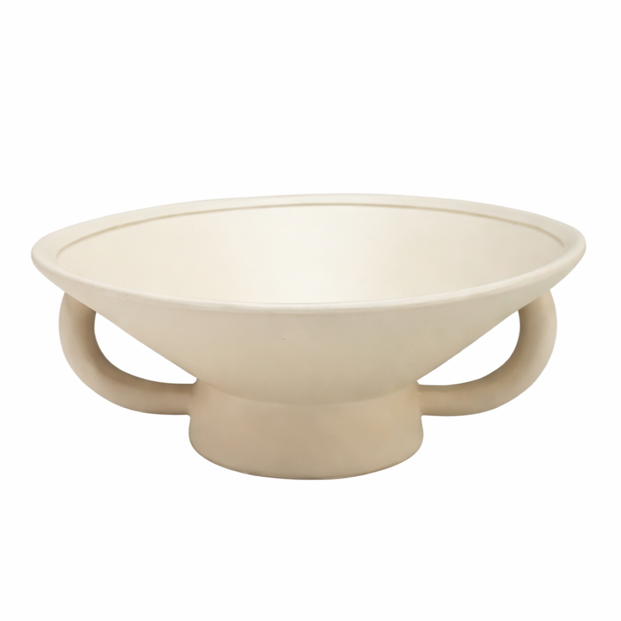 Urli Bowl for Floating Candles & Flowers Elegant Centerpiece - Ivoire Clair