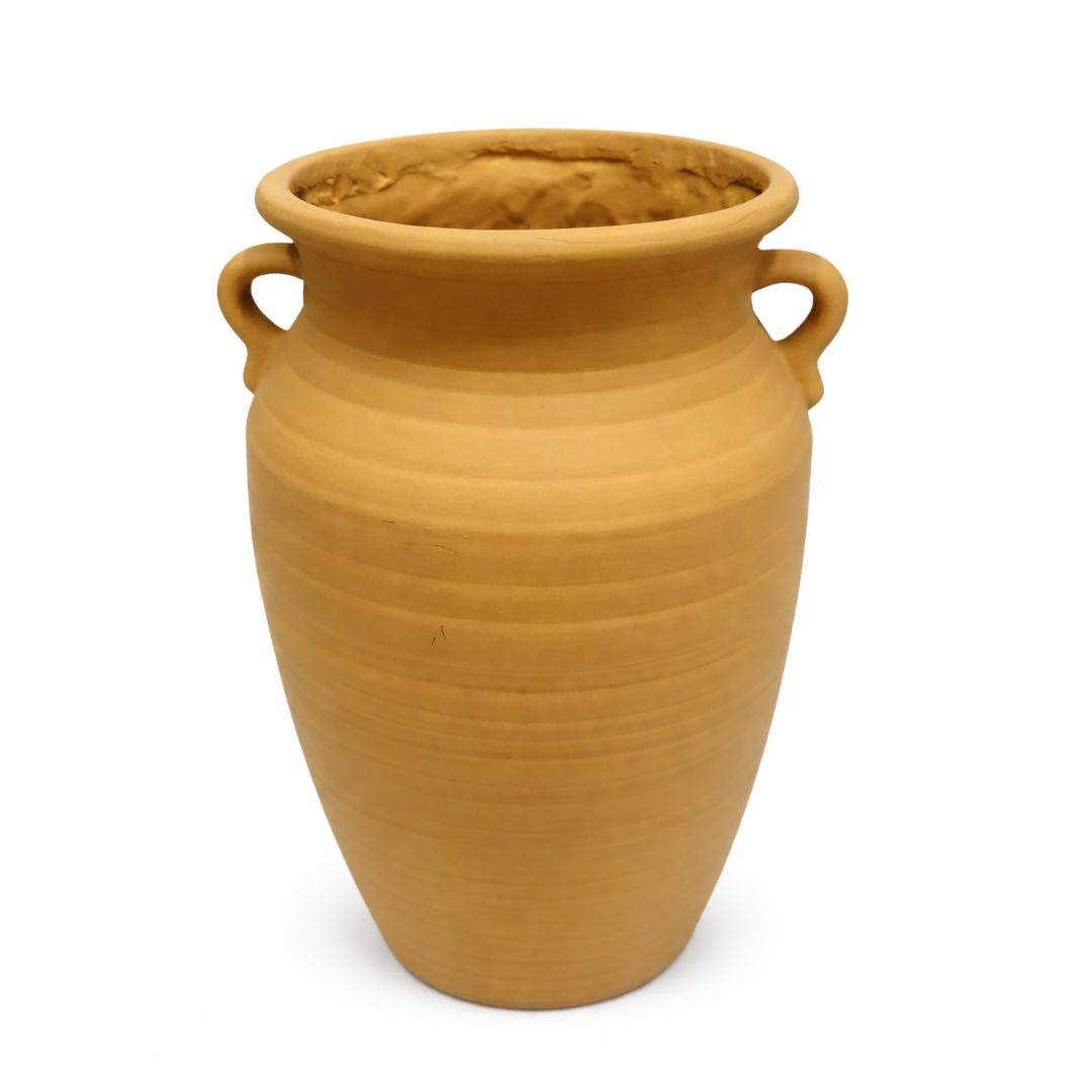 Rustic Vase with Handles Vintage Style Flower Vase - Jaune Sable