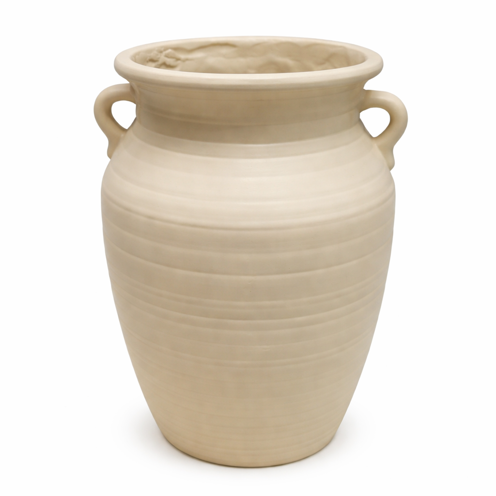 Rustic Vase with Handles Vintage Style Flower Vase - Marble Finish