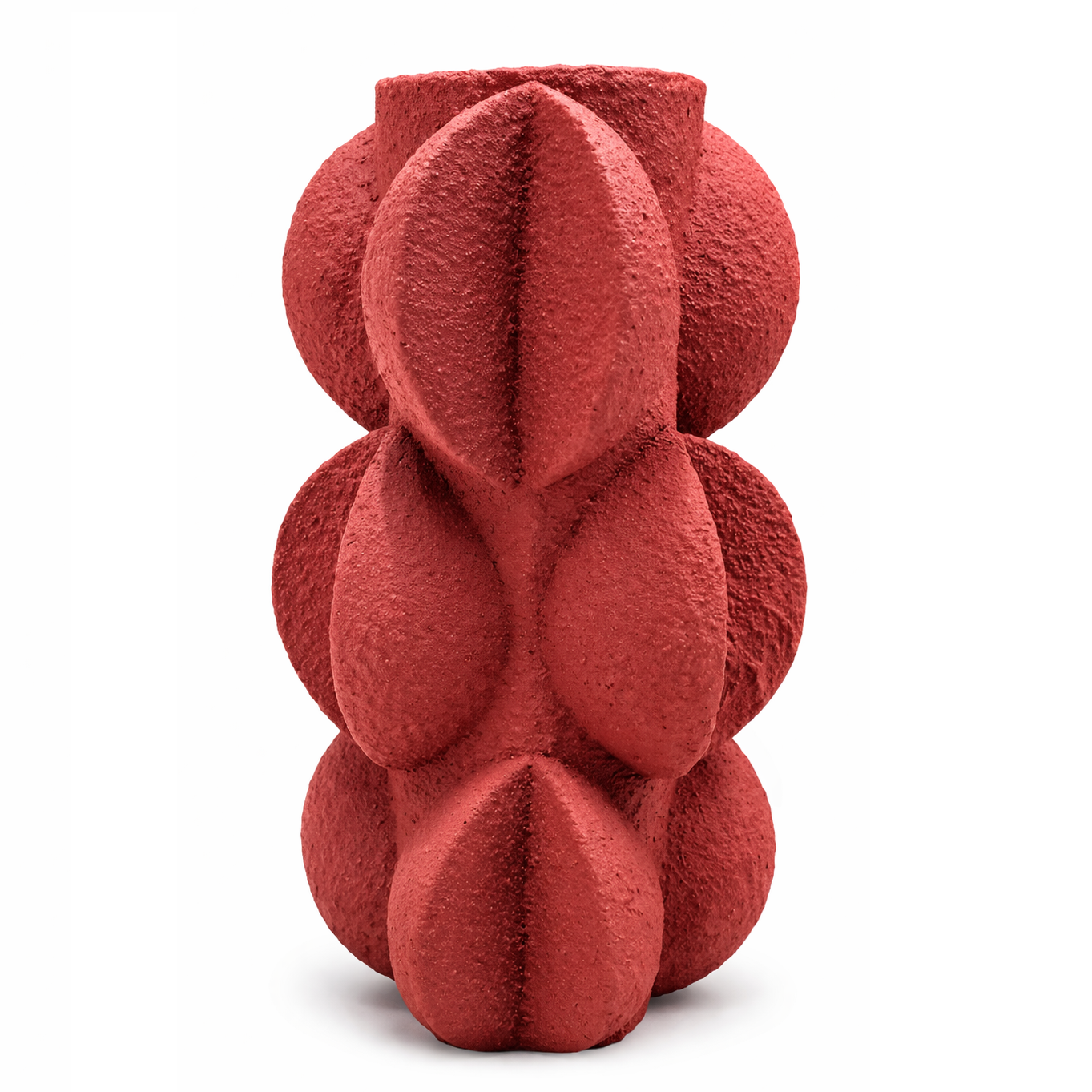 Modern Textured Polyresin Decorative Vase Sculptural Flower Vase - Olive Jaune – Polyresin
