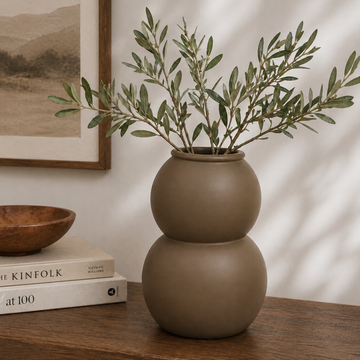 Minimalist Double Gourd Decorative Vase Modern Tabletop Accent
