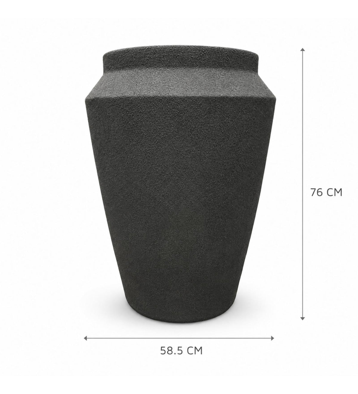 Tapered Planter – Black - Dimensions