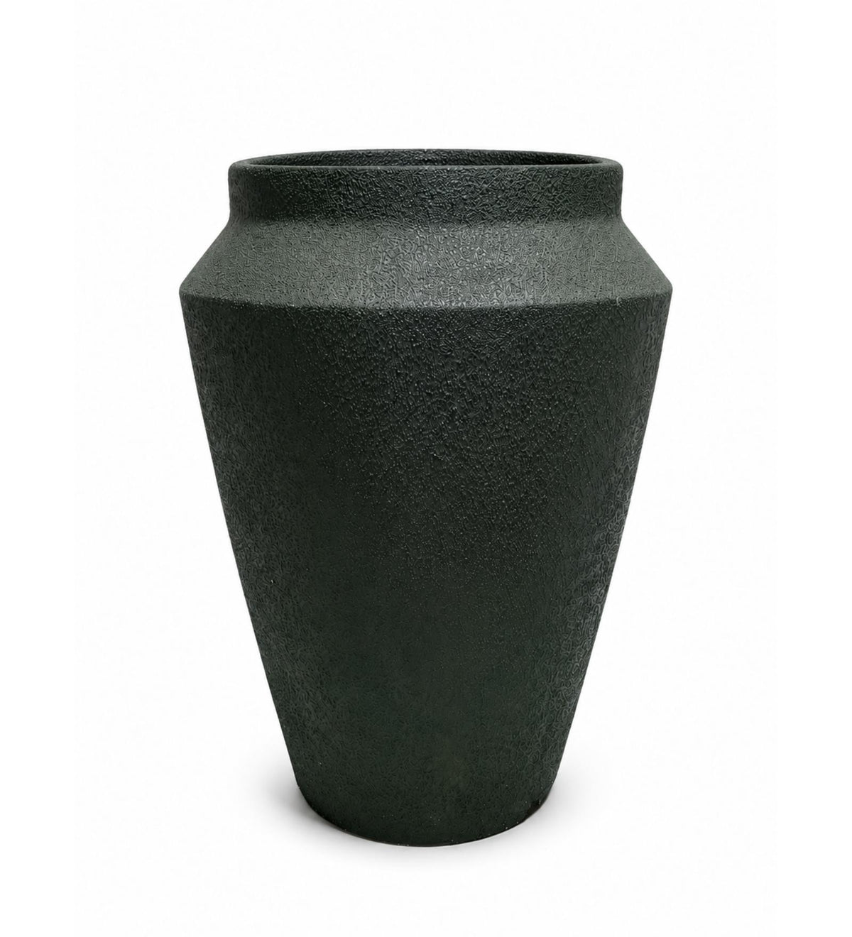 Tapered Planter – Black - White background