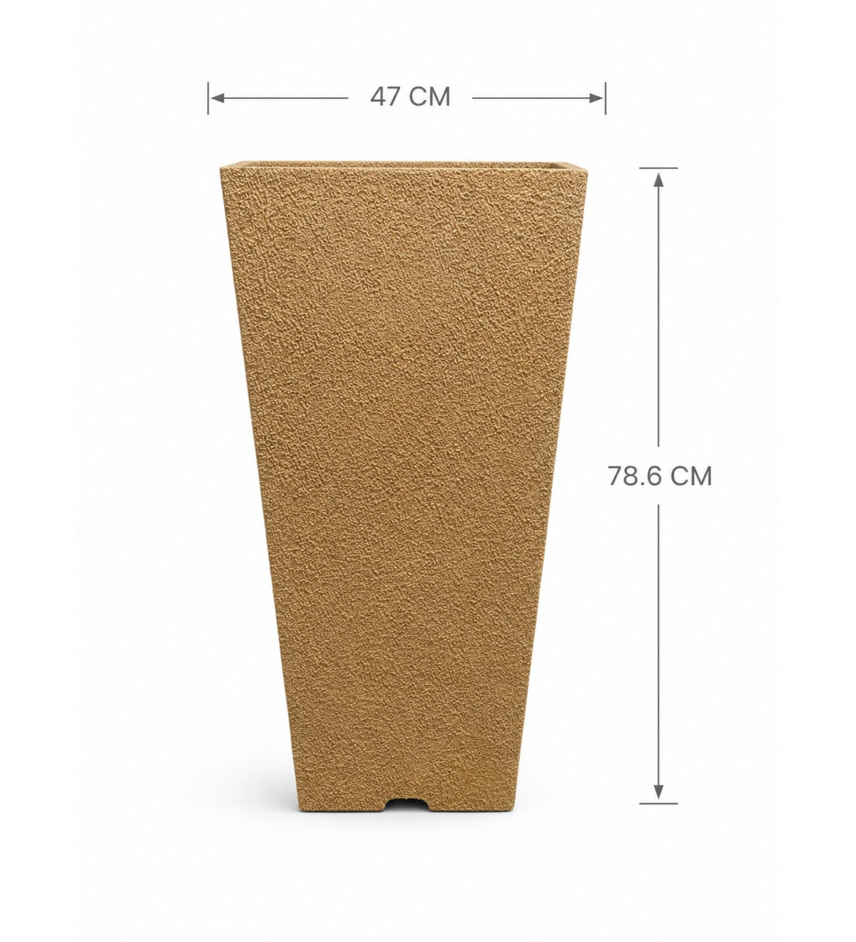 Tall Tapered Planter - Sand Finish - Dimensions