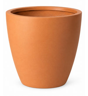 Pure Curve Indoor Planter – Terracotta Orange - White background