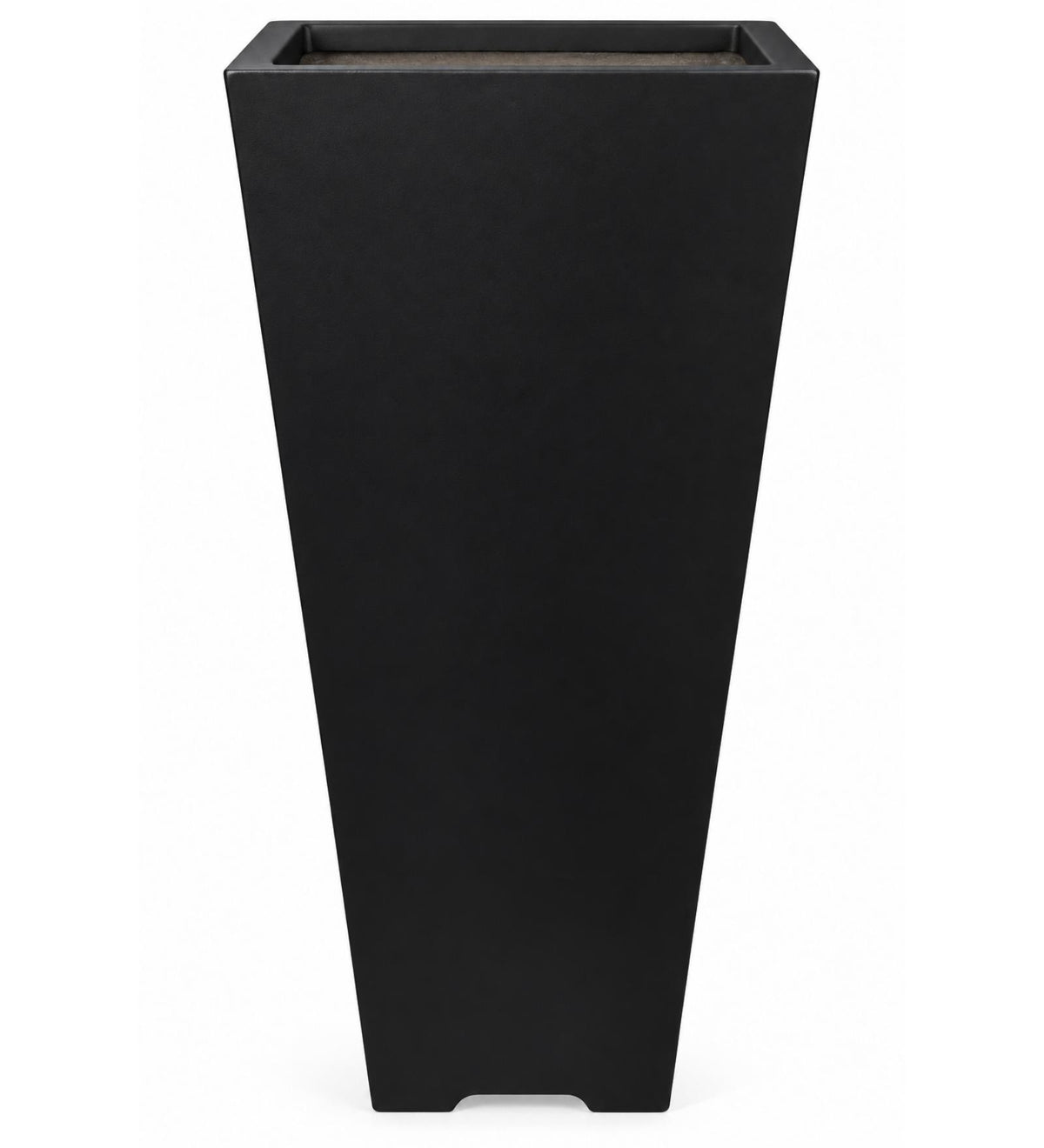 Urban Tower Indoor Planter – Matte Black - White background