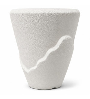 Sculptural Organic Planter - White Finish - White background