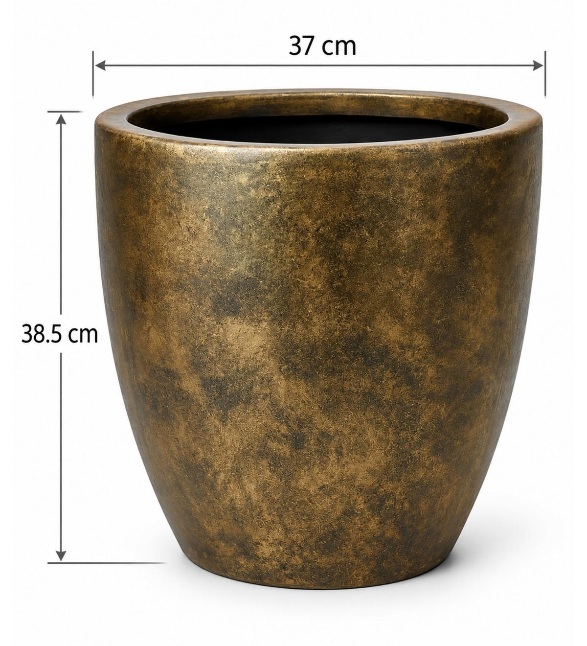 Antique Aura Outdoor Planter – Bronze Gold - Dimensions
