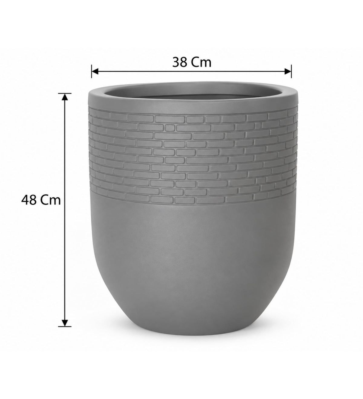 Urban Brick Outdoor Planter – Stone Grey - Dimensions