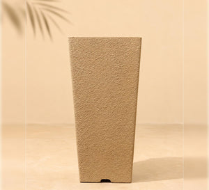 Tall Tapered Planter - Sand Finish - Close-up